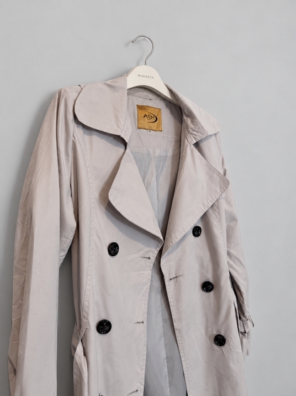 Trench coat ASM | Gris claro satinado | talla indicada 38