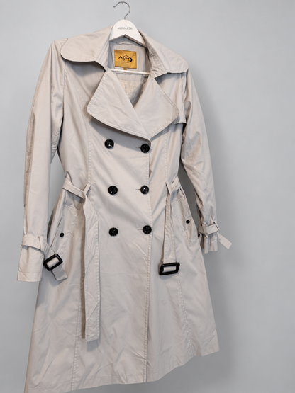Trench coat ASM | Gris claro satinado | talla indicada 38