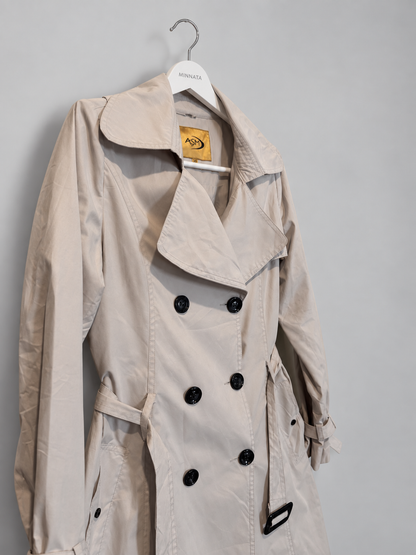 Trench coat ASM | Gris claro satinado | talla indicada 38