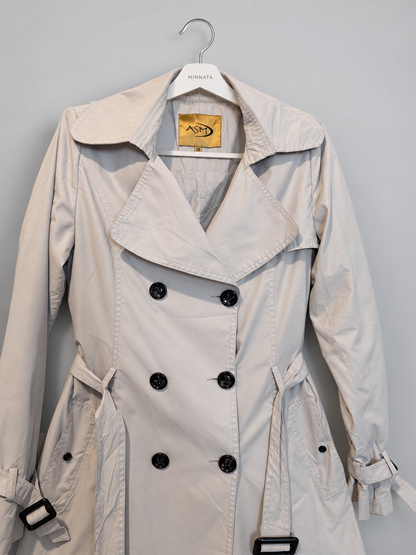 Trench coat ASM | Gris claro satinado | talla indicada 38