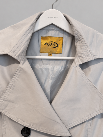Trench coat ASM | Gris claro satinado | talla indicada 38