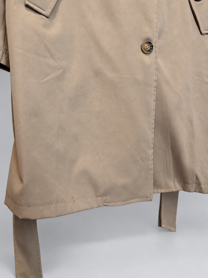 Trench coat SHEIN | Beige arena con cinturón | talla XS (calza S/M)