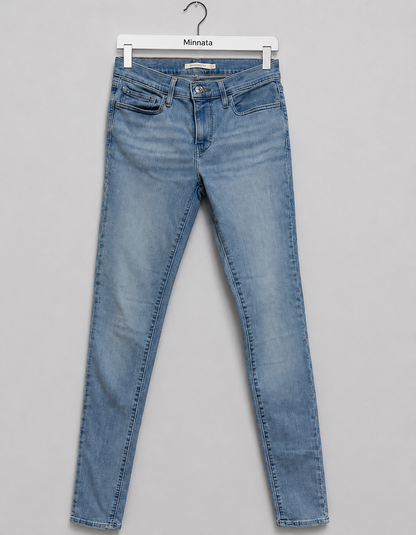 Jeans Levi's 710 Super Skinny tiro alto |Usados | Talla 27 (equiv. 36–38)