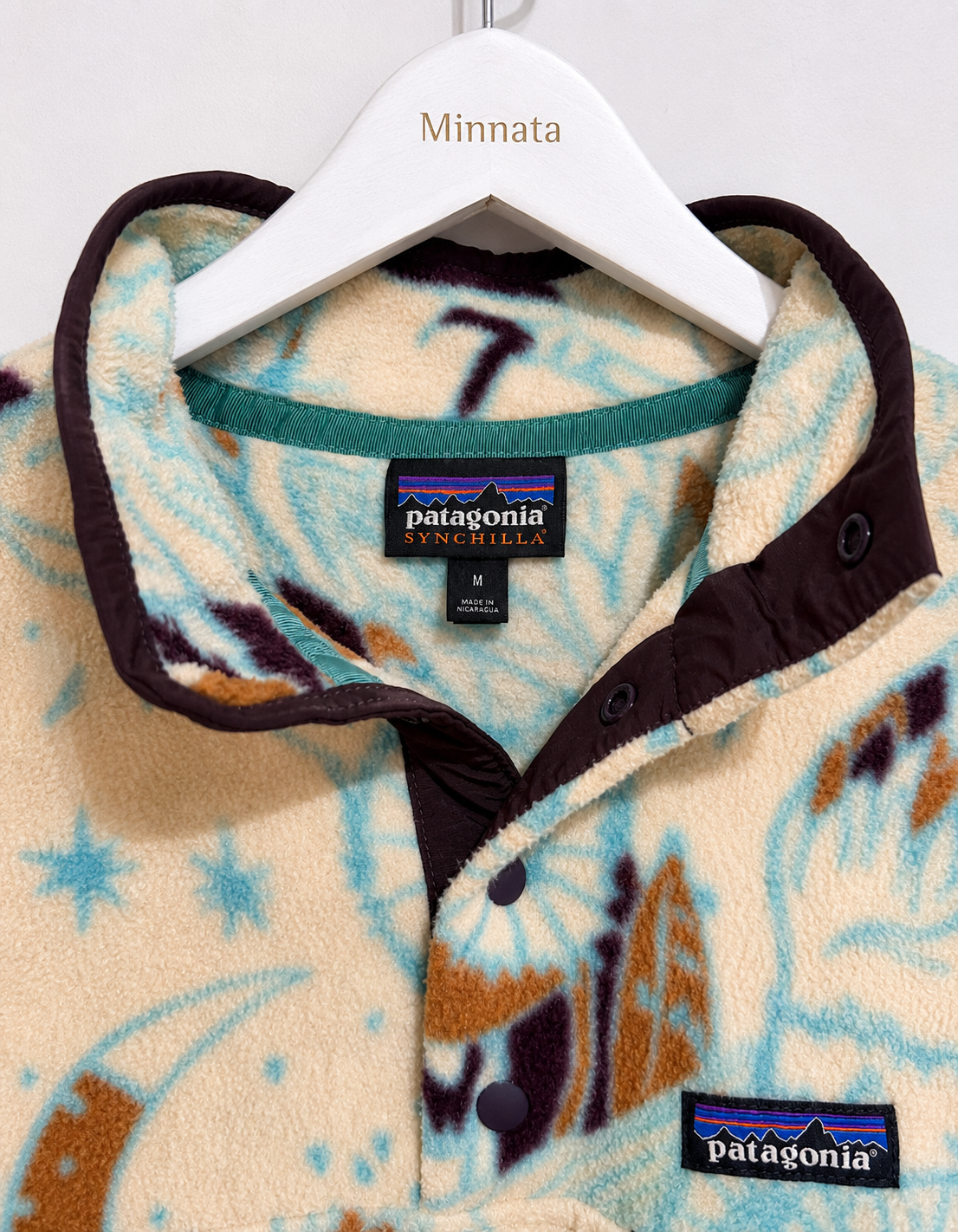Patagonia Synchilla Snap-T Fleece | Estampado Búhos | Talla indicada M