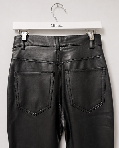 Pantalón símil cuero Pull&Bear |corte skinny tiro alto | Talla XS