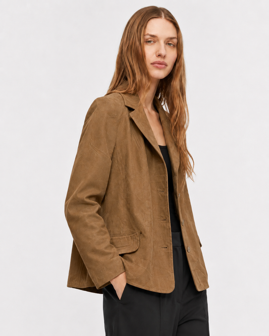 Blazer Atelier Création | Antelina camel | Corte clásico | Talla 44