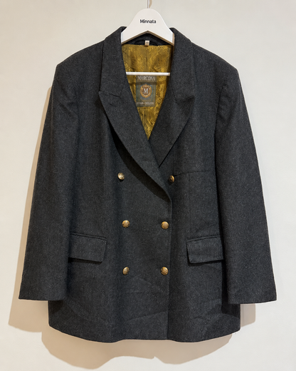 Abrigo vintage MARCONA · Design-Exclusiv | Lana | Botones Dorados | L - XL