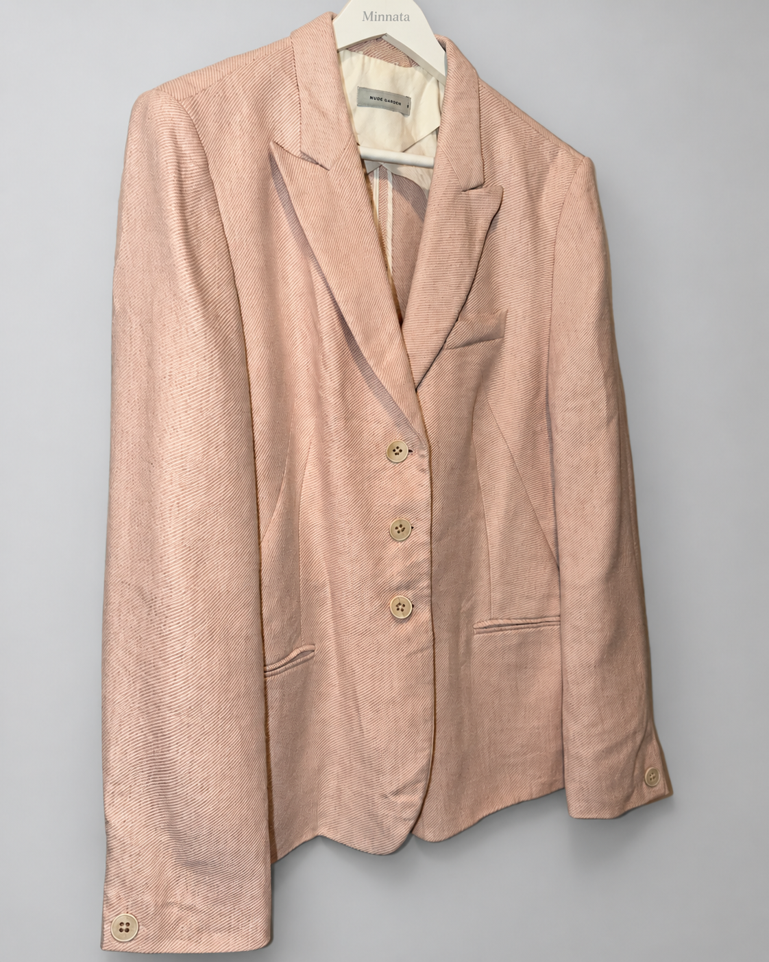 Blazer René Lezard | Palo Rosa, mezcla lino/lana