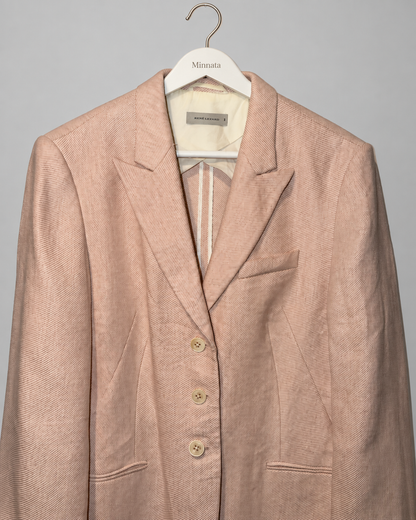Blazer René Lezard | Palo Rosa, mezcla lino/lana