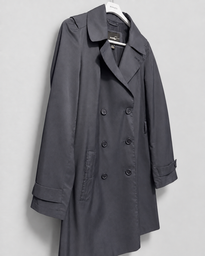 Trench coat MANGO (línea Suit) | Azul marino satinado | talla XS