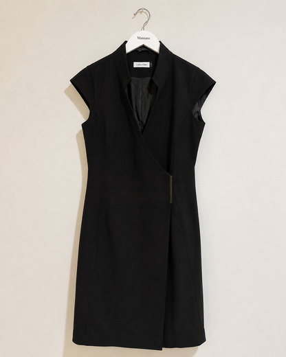 Vestido Calvin Klein Negro Cruzado | Talla 4