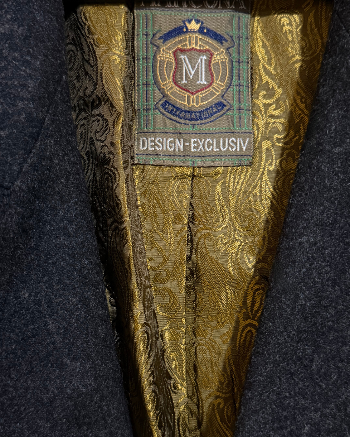 Abrigo vintage MARCONA · Design-Exclusiv | Lana | Botones Dorados | L - XL