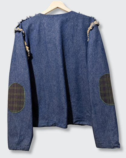 Chaqueta Denim Deconstruida | Edición Única Hecha a Mano