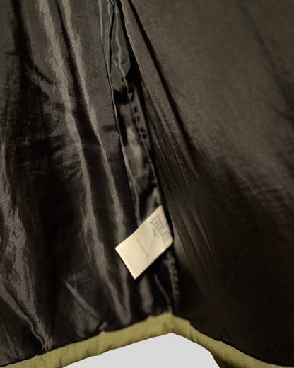Parka puffer Everlast | Verde militar con capucha desmontable (100% poliéster)| Talla L