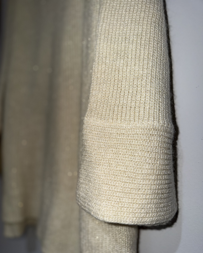 Sweater Largo Calvin Klein Cuello V con Brillos | Talla L