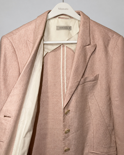 Blazer René Lezard | Palo Rosa, mezcla lino/lana