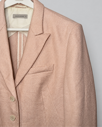 Blazer René Lezard | Palo Rosa, mezcla lino/lana