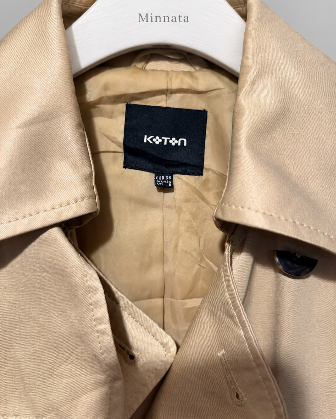 Trench coat Koton | Beige/camel clásico  | talla 36 / S)